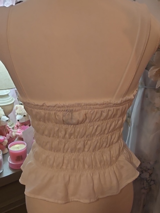 Universal Thread White Smocked Ruffle Tank Top - Picture 6 of 12